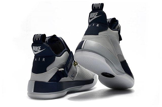 Jordan 33 Wolf Grey Blue Men's Basketball Sneakers - Obeezi