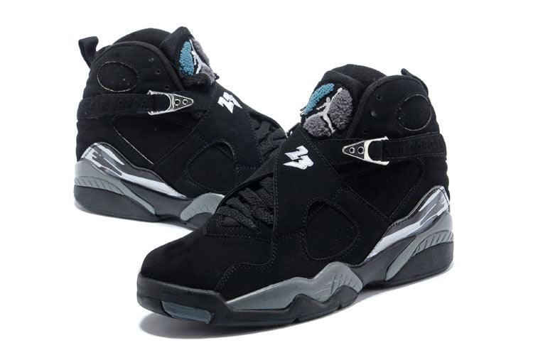 Jordan 8 “Chrome” Black/White-Light Graphite - Obeezi
