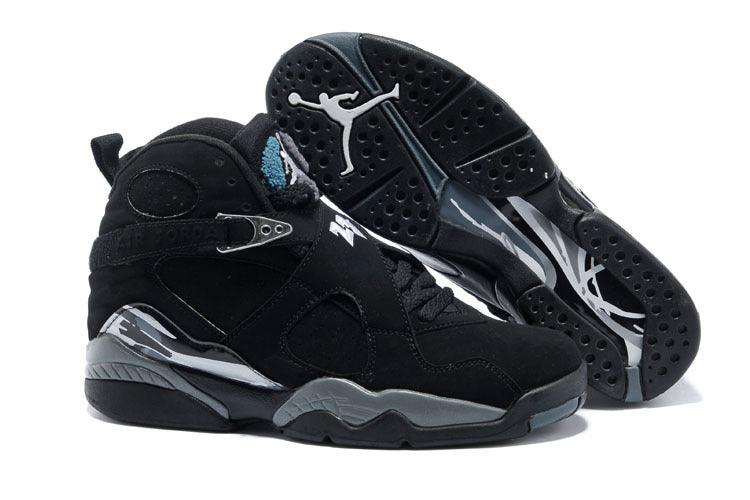 Jordan 8 “Chrome” Black/White-Light Graphite - Obeezi
