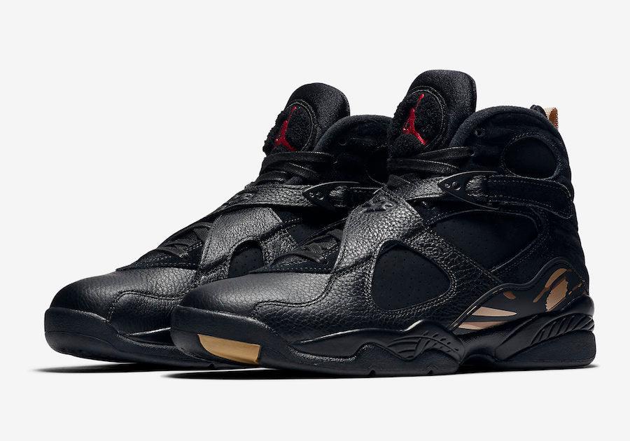 Jordan 8 OVO Black/Blur-Metallic Gold-Varsity - Obeezi