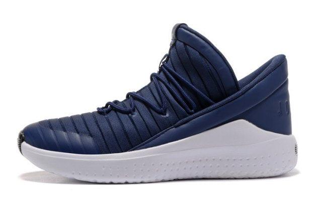 Jordan Air Flight Luxe Thunder Blue Pure Platinum Black Trainer - Obeezi