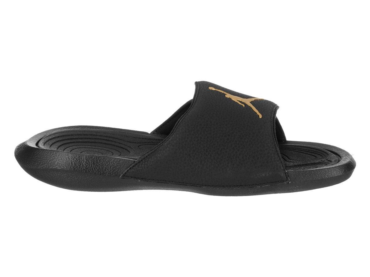 Jordan Hydro 6 Unisex Black Gold Slippers - Obeezi