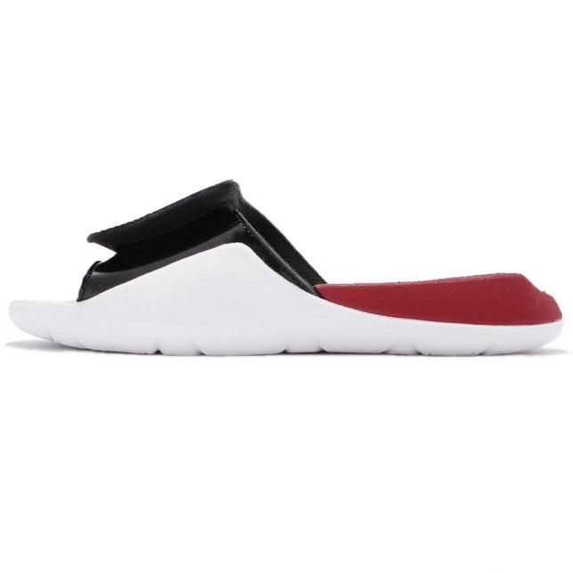Jordan Hydro 7 GS Black White Gym Red Slippers - Obeezi