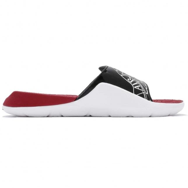 Jordan Hydro 7 GS Black White Gym Red Slippers - Obeezi