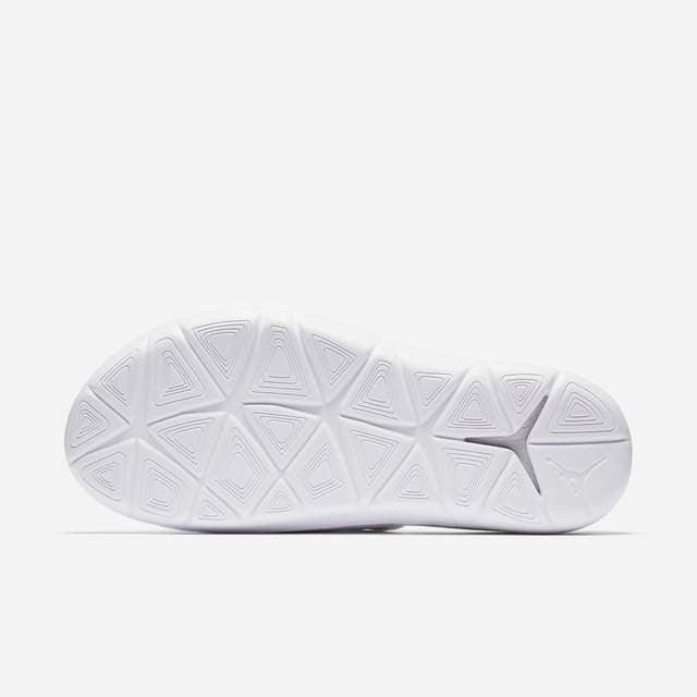 Jordan Hydro 7 Mens White/Pure Platinum Slippers - Obeezi