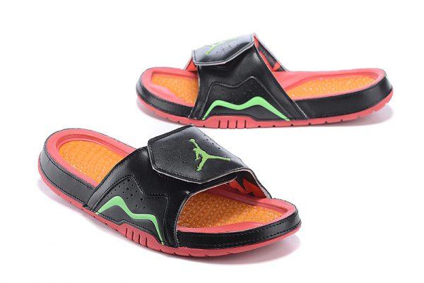 Jordan Hydro 7 Retro Slide Black Pink Orange Green - Obeezi