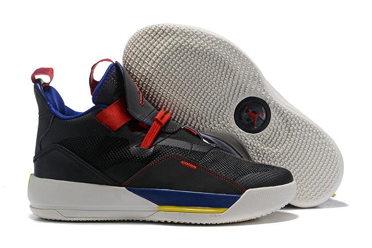 Jordan XXXIII Future of Flight Navy Blue Black Red Men's Basketball Sneakers - Obeezi