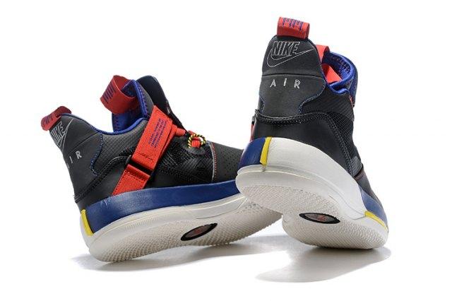 Jordan XXXIII Future of Flight Navy Blue Black Red Men's Basketball Sneakers - Obeezi