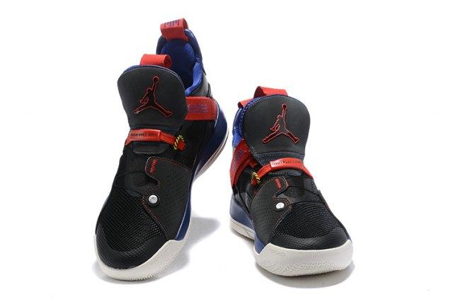 Jordan XXXIII Future of Flight Navy Blue Black Red Men's Basketball Sneakers - Obeezi