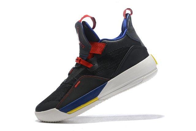 Jordan XXXIII Future of Flight Navy Blue Black Red Men's Basketball Sneakers - Obeezi