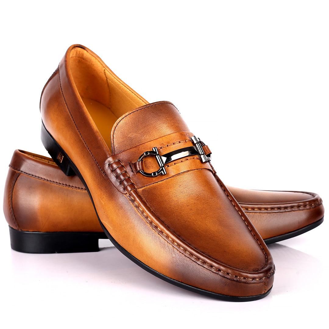K.N Weston Exquisite Brown Wet tip Designed Formal Shoe - Obeezi.com