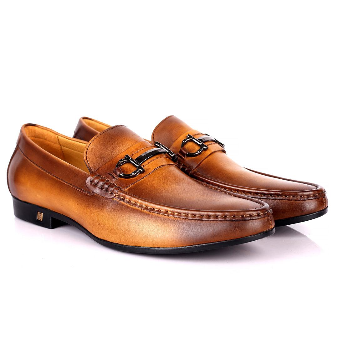 K.N Weston Exquisite Brown Wet tip Designed Formal Shoe - Obeezi.com