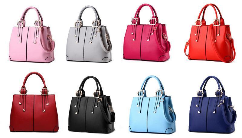 Kattee Style Genuine Leather Tote Bag Grey - Obeezi.com