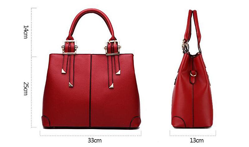 Kattee Style Genuine Leather Tote Bag Navyblue - Obeezi.com