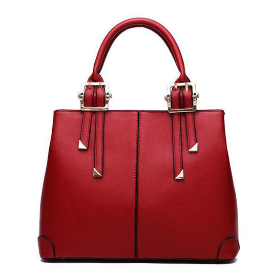 Kattee Style Genuine Leather Tote Bag Wine - Obeezi.com
