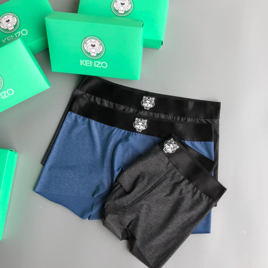 Ken Comfortable 3 In 1 Body-Suited Cotton Logo Designed Briefs - Obeezi.com
