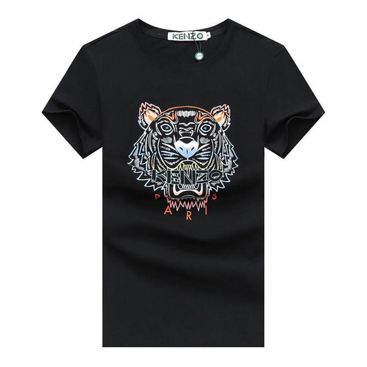 Kenz Essential Classic Front Tiger Crew neck -Black - Obeezi.com