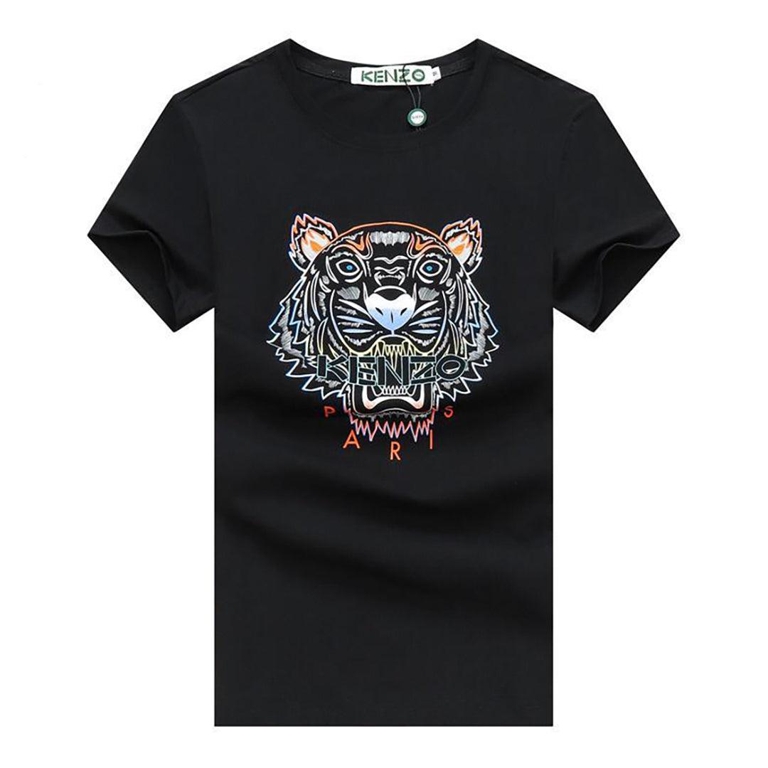 Kenz Essential Classic Front Tiger Crew neck -Black - Obeezi.com