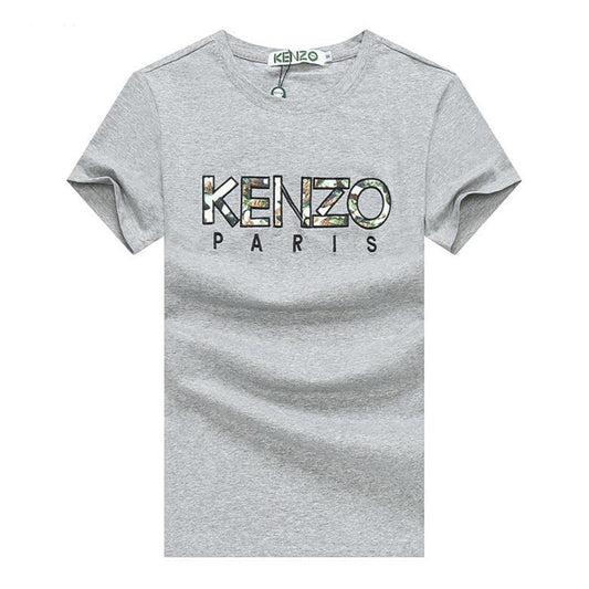 Kenz Industry Lightweight Front Logo Round neck-Ash - Obeezi.com