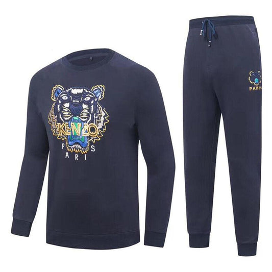 Kenzo Jungle Tiger Logo Tracksuit-Navyblue - Obeezi