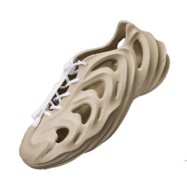 KW Yeezy Breathable Designer Foam Sneakers -Cream - Obeezi.com