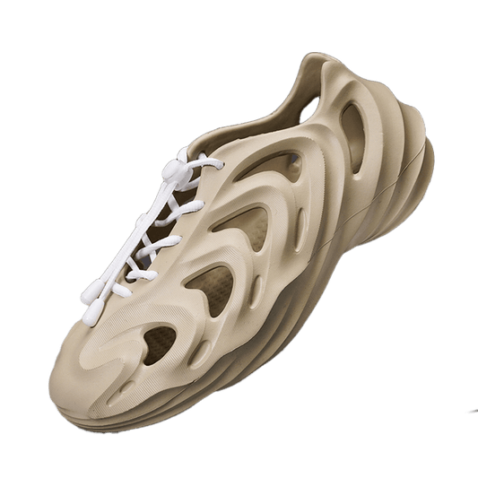 KW Yeezy Breathable Designer Foam Sneakers -Cream - Obeezi.com