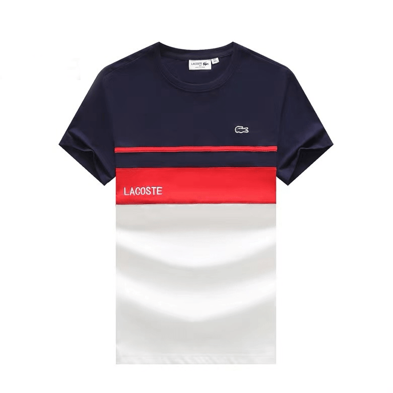 Lacost Authentic Multi Colored Blocked Crested Logo T-shirt - Obeezi.com