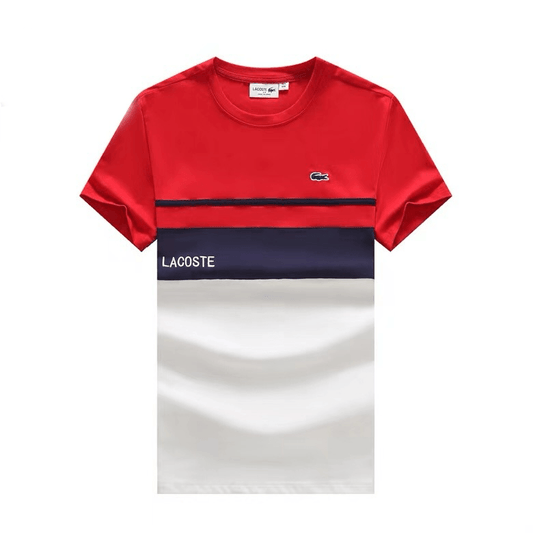 Lacost Multi Colors Blocked Designed Created Logo T-shirt - Obeezi.com