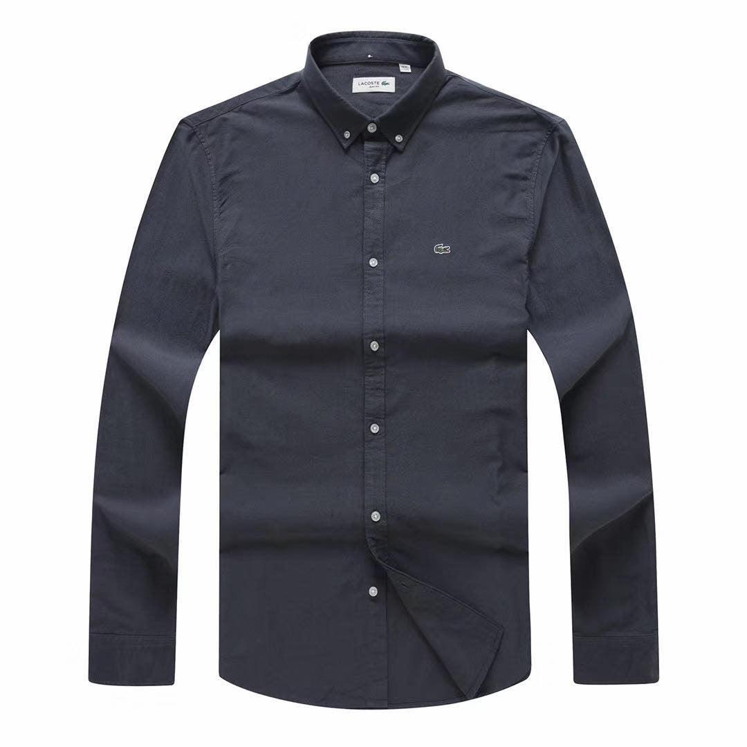 Lacoste Custom Fits Long sleeve Black Shirts - Obeezi