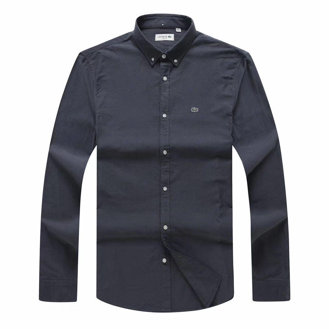 Lacoste Custom Fits Long sleeve Black Shirts - Obeezi
