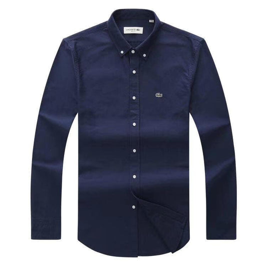 Lacoste Custom Fits Long sleeve NavyBlue Shirts - Obeezi