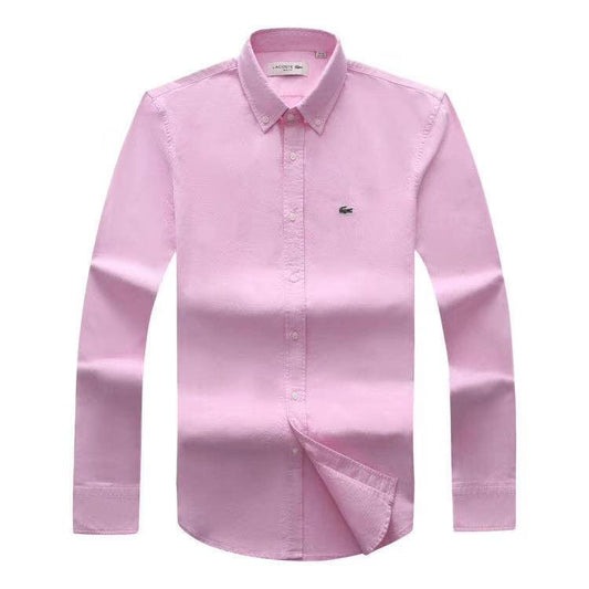 Lacoste Custom Fits Long sleeve Pink Shirts - Obeezi