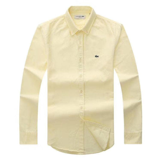 Lacoste Custom Fits Long sleeve Yellow Shirts - Obeezi
