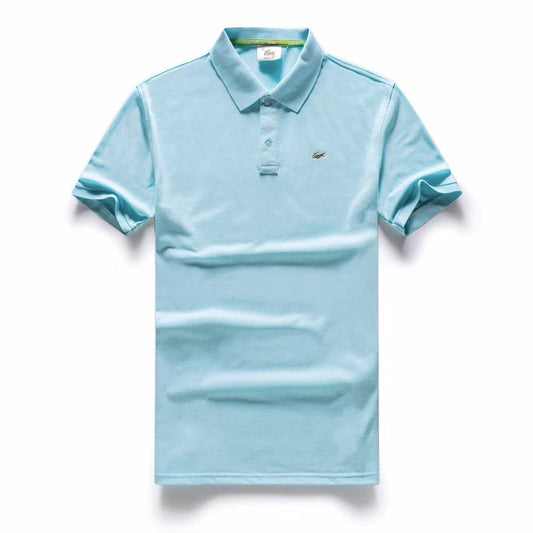 Lacoste Custom Fitted Polo Neck Plain Torquise Blue Polo - Obeezi