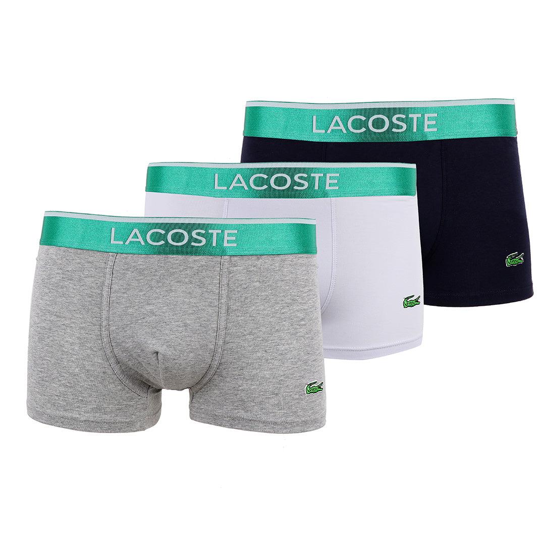 Lacoste Design 3 IN 1 Pack Black White and Grey Boxers - Obeezi