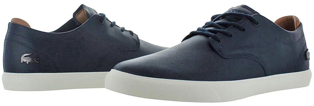 Lacoste Espere Men's dark blue Leather Fashion Sneakers Shoes - Obeezi