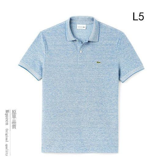 Lacoste Green Logo Crested Baby Blue Polo Shirt - Obeezi