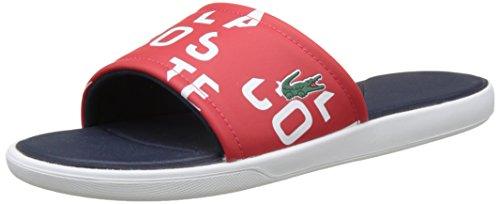 lacoste l30 slide flip flops red - Obeezi