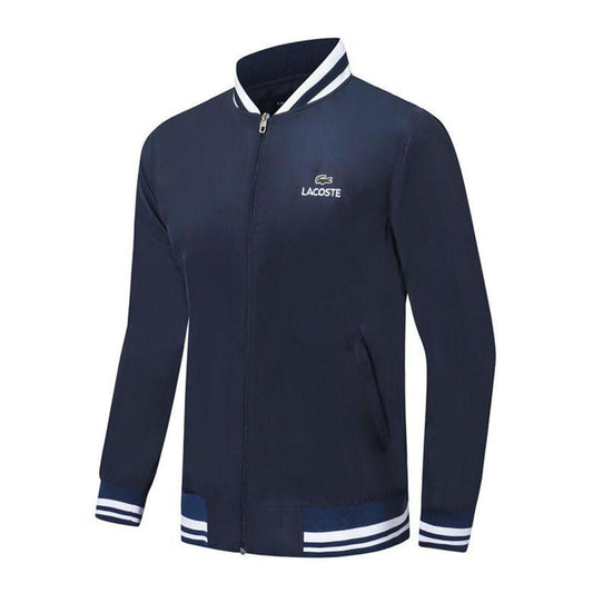 Lacoste Men's Concept Collaboration Lightweight Zip-up Jacket- Navy Blue - Obeezi