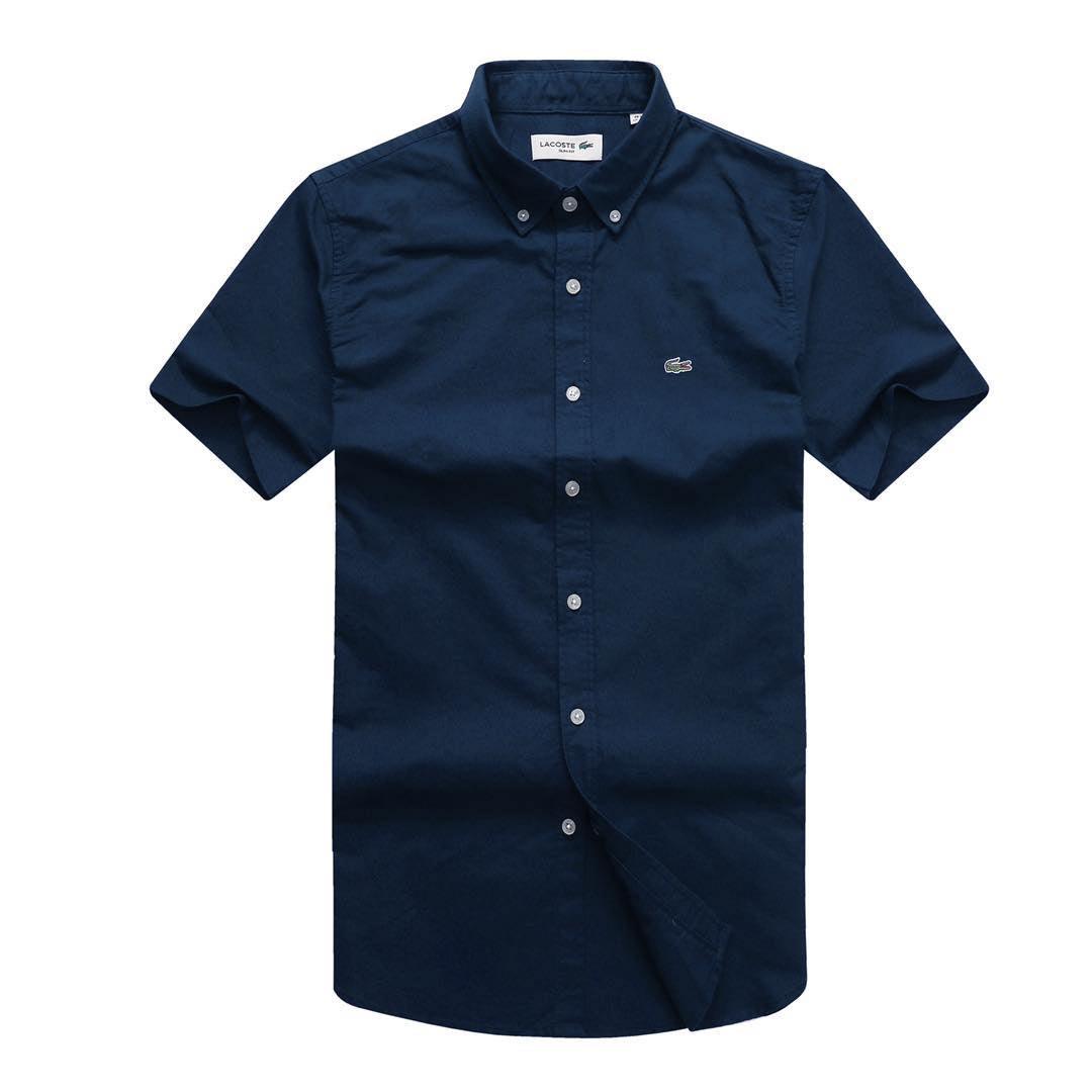 Lacoste Men's Short Sleeve Short -Navy Blue - Obeezi