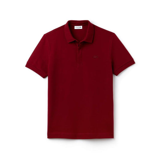Lacoste Plain Polo Shirts With Crested Logo-Wine - Obeezi