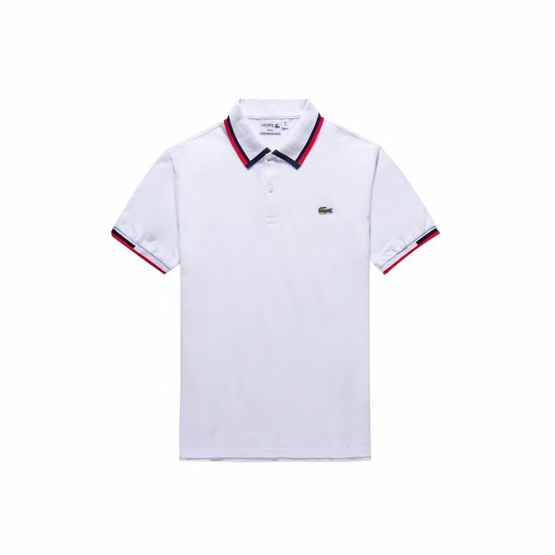 Lacoste White Polo Shirts With Classic Crested Logo - Obeezi