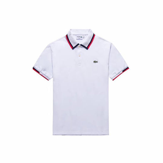 Lacoste White Polo Shirts With Classic Crested Logo - Obeezi