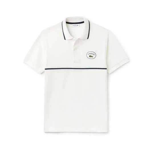 Lacoste White Polo Shirts With Crested Logo - Obeezi