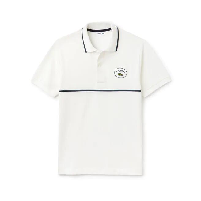 Lacoste White Polo Shirts With Crested Logo - Obeezi