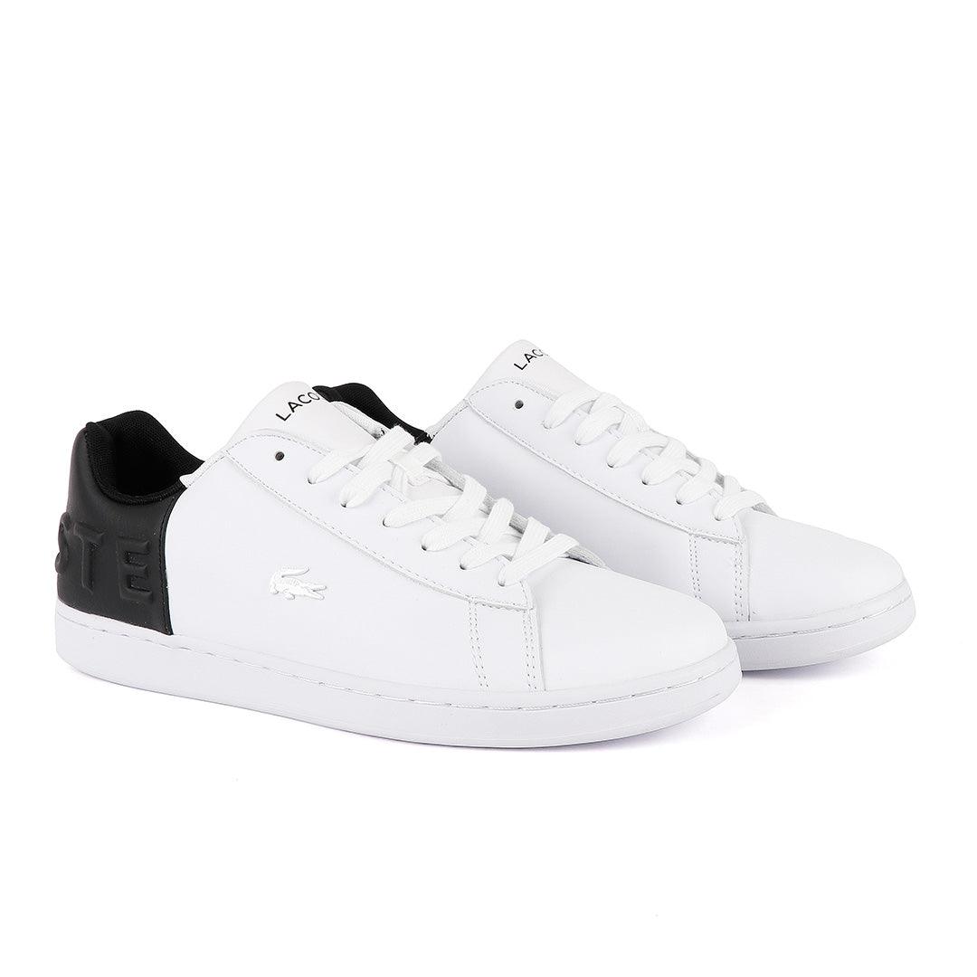 Lacoste White/Black Carnaby Crested Logo Sneaker - Obeezi
