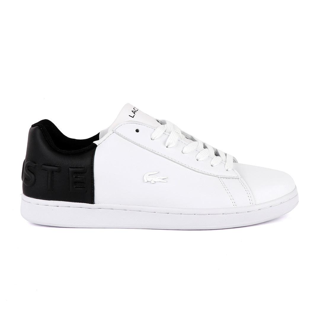Lacoste White/Black Carnaby Crested Logo Sneaker - Obeezi