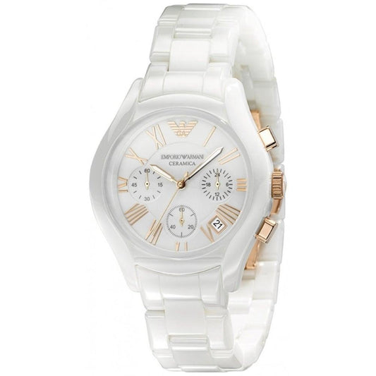 Ladies Ceramic Chronograph Watch AR1417 - Obeezi.com