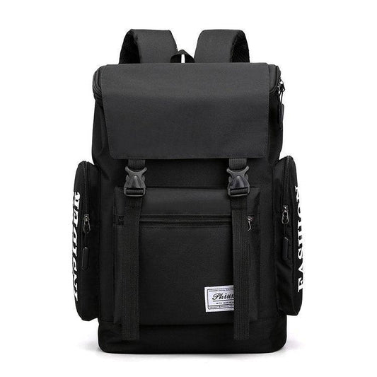 Large Capacity Classic Designed Multi-Function BackPack- Black - Obeezi.com