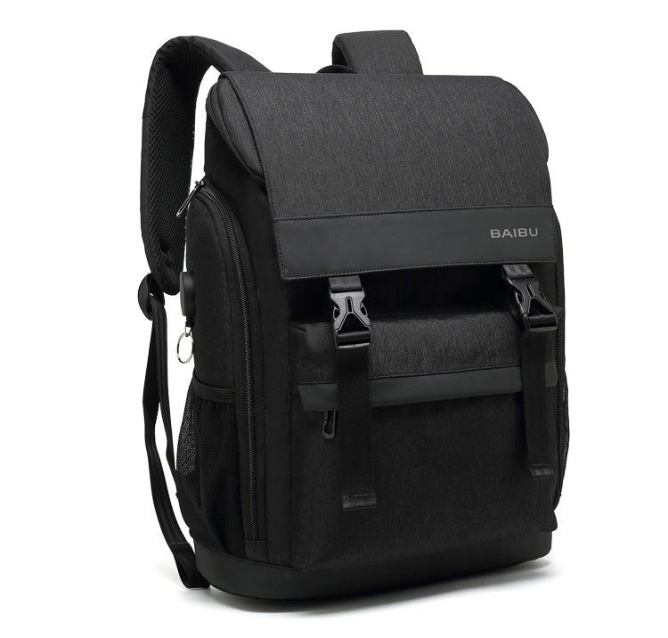 Large Capacity Multi-pocket Outdoor Backpack-Black - Obeezi.com